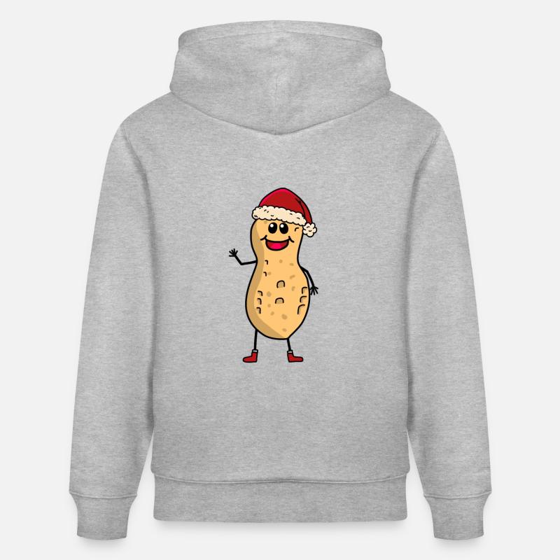 mignon cacahuète nain Père Noël - Sweat à capuche bio CRUISER Stanley/Stella Unisexe - gris chiné