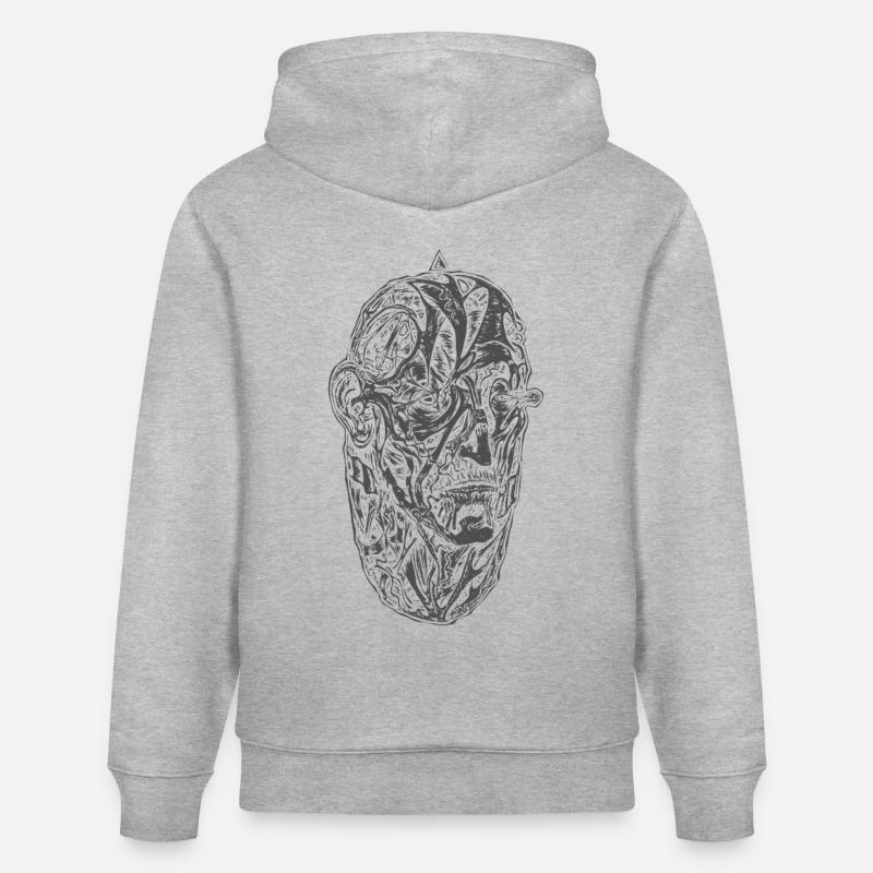 "Egg" (gris) - Sweat à capuche bio CRUISER Stanley/Stella Unisexe - gris chiné