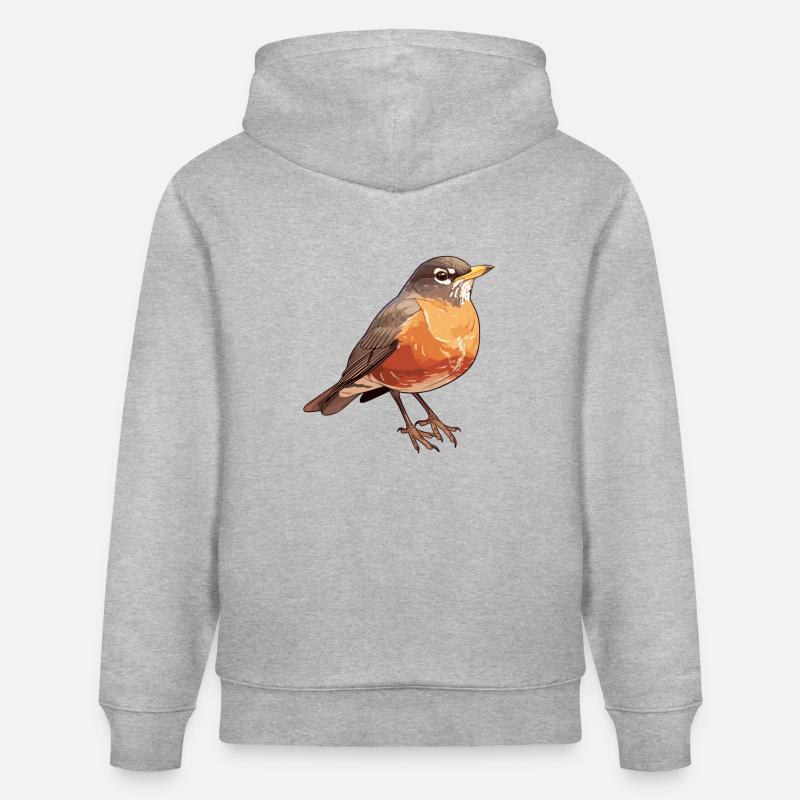 Robin Rotkehlchen - Sweat à capuche bio CRUISER Stanley/Stella Unisexe - gris chiné