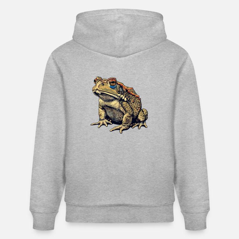 Crapaud crapaud crapaud - Sweat à capuche bio CRUISER Stanley/Stella Unisexe - gris chiné