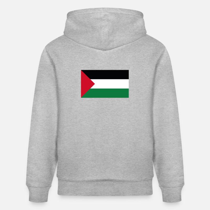 Drapeau de la Palestine - Sweat à capuche bio CRUISER Stanley/Stella Unisexe - gris chiné