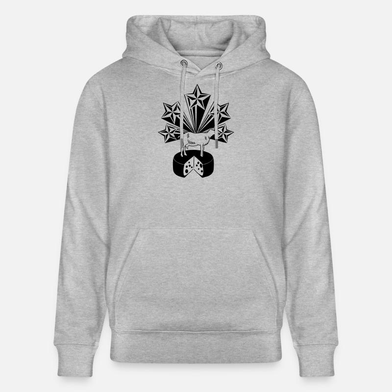 Fromage de chèvre 5 étoiles - Sweat à capuche bio CRUISER Stanley/Stella Unisexe - gris chiné