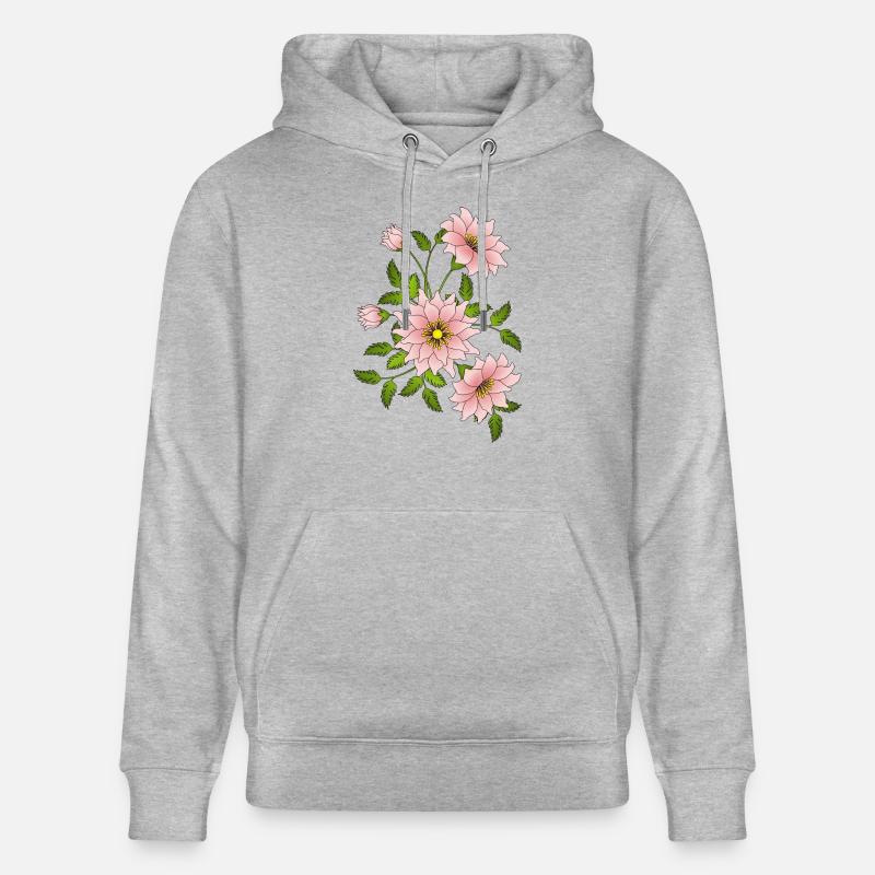 fleurs - Sweat à capuche bio CRUISER Stanley/Stella Unisexe - gris chiné