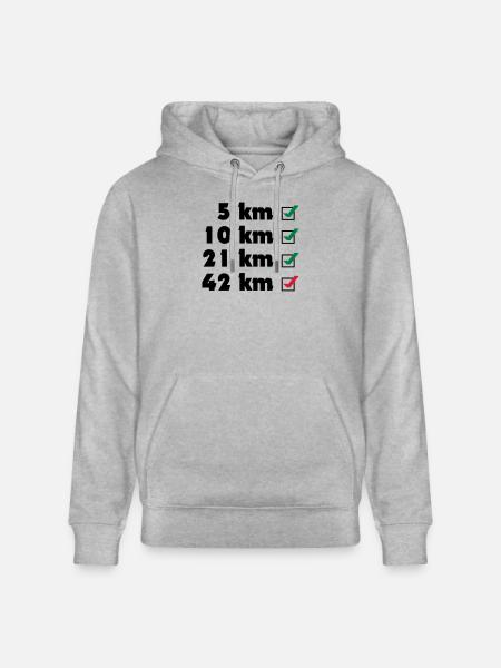 Marathon Checklist - Stanley/Stella Unisex Bio-Hoodie CRUISER - Grau meliert