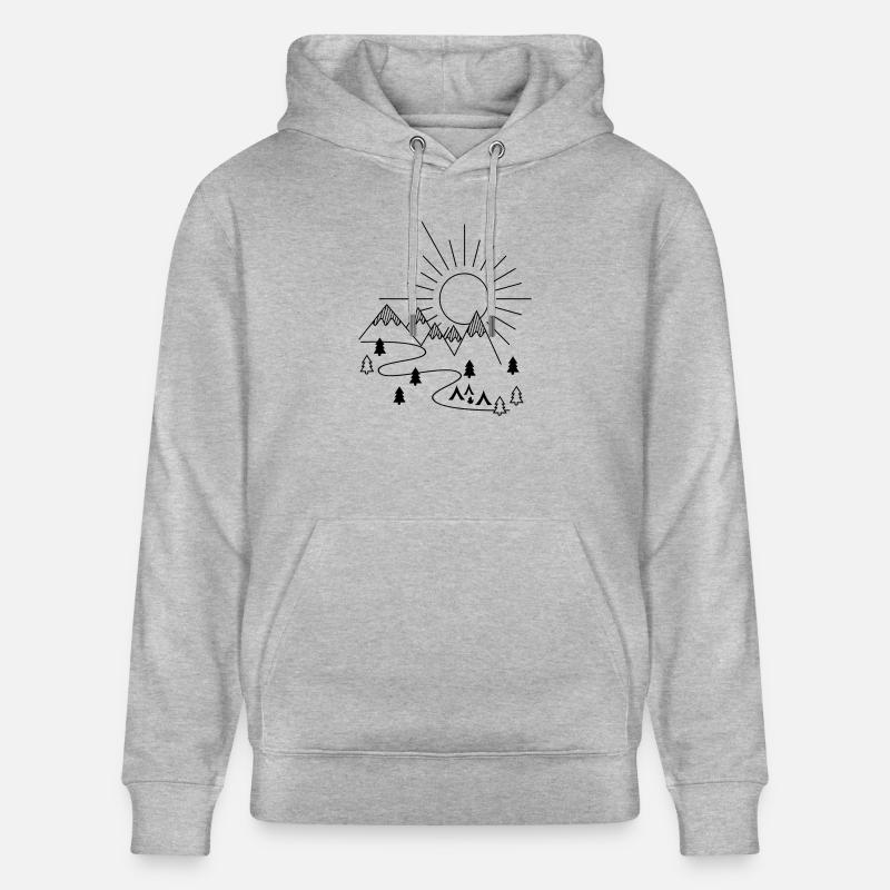 Camping - Sweat à capuche bio CRUISER Stanley/Stella Unisexe - gris chiné