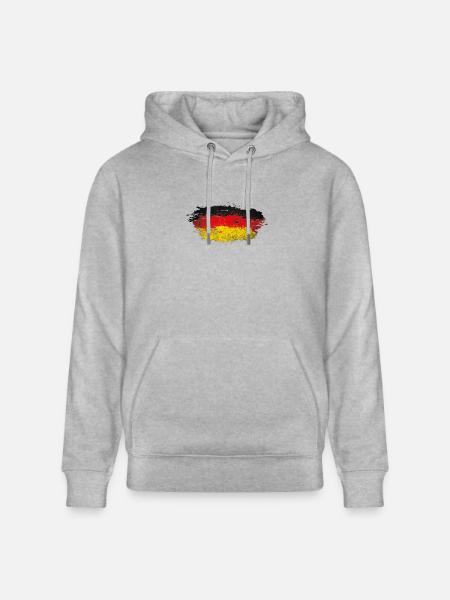 Deutschland Splatter - Stanley/Stella Unisex Bio-Hoodie CRUISER  - Grau meliert