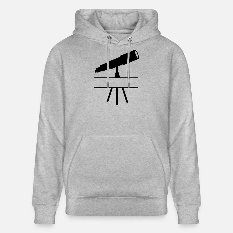 Teleskop-Schattenbild mit Leerzeichen oder Balken - Stanley/Stella Unisex Bio-Hoodie CRUISER  - Grau meliert