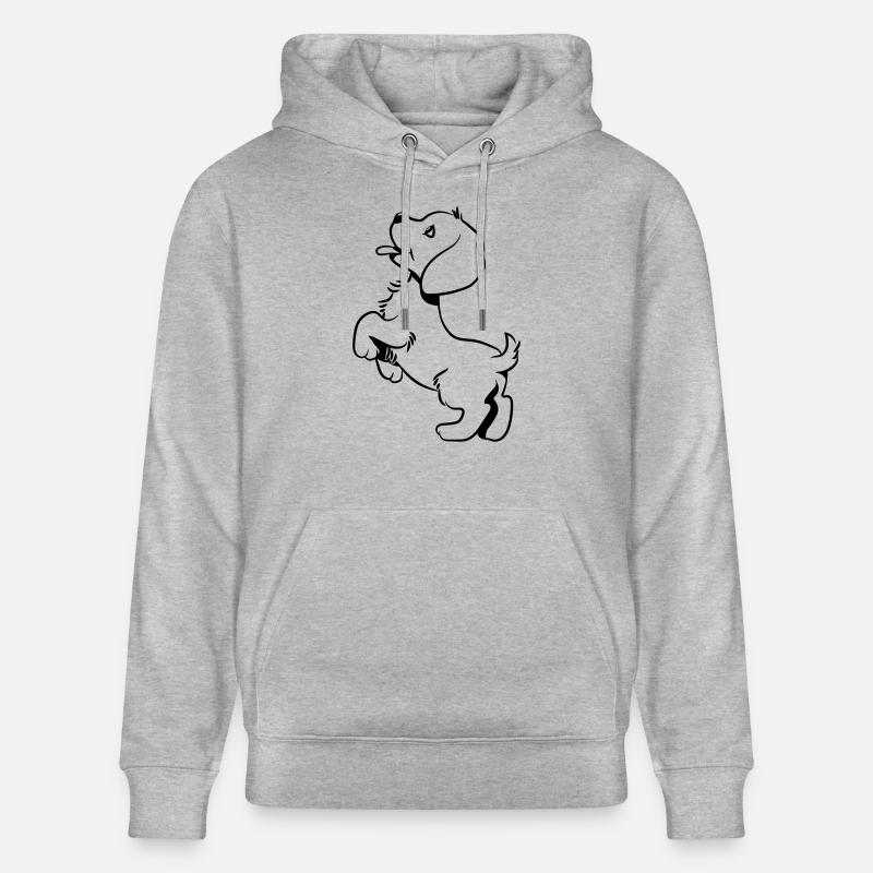 Bébé chien doux - Sweat à capuche bio CRUISER Stanley/Stella Unisexe - gris chiné