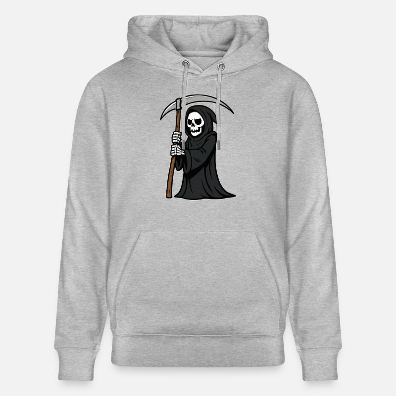 Bande dessinée Grim Reaper - Sweat à capuche bio CRUISER Stanley/Stella Unisexe - gris chiné