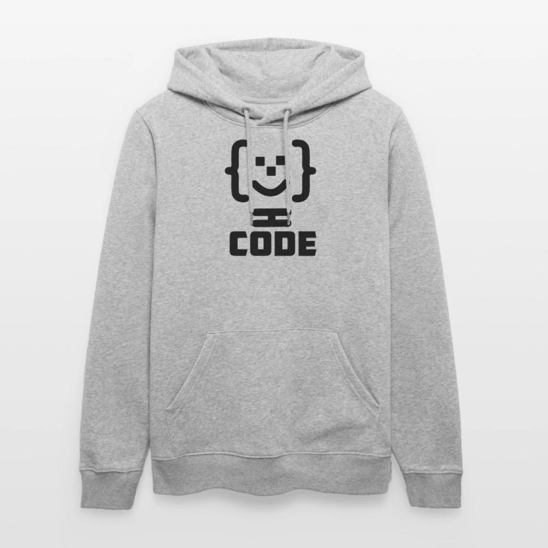 Logo du code du programmeur principal avec texte CODE Sweat à capuche bio CRUISER Stanley/Stella Unisexe