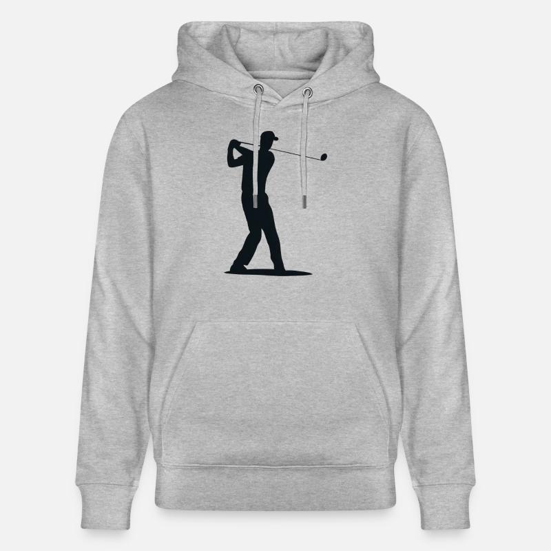 Silhouette de golfeur - Tee Golf - Sweat à capuche bio CRUISER Stanley/Stella Unisexe - gris chiné