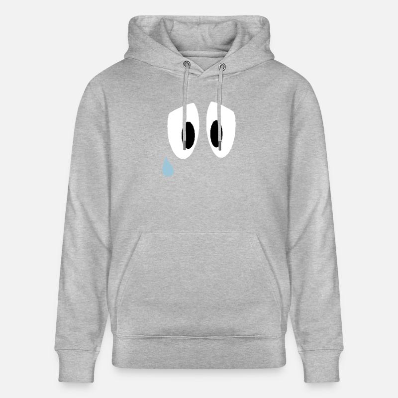 Smiley Sad Eyes - Sweat à capuche bio CRUISER Stanley/Stella Unisexe - gris chiné