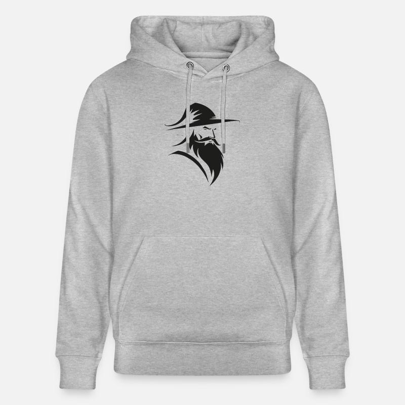 Sorcier - Logo Fantasy Simple - Sweat à capuche bio CRUISER Stanley/Stella Unisexe - gris chiné