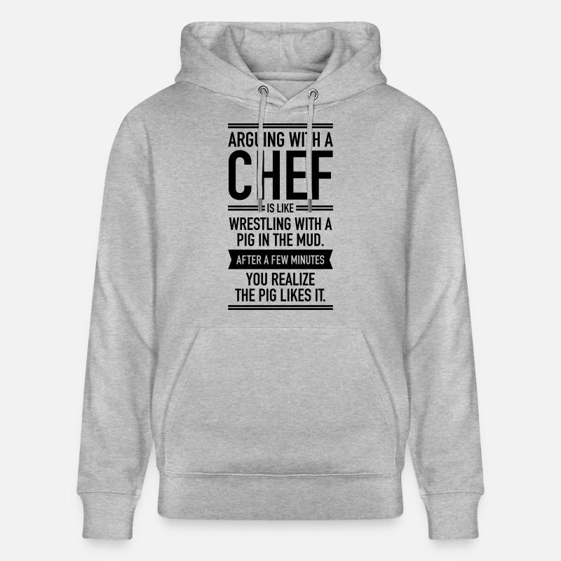 Arguing With A Chef... - Stanley/Stella Unisex Bio-Hoodie CRUISER - Grau meliert