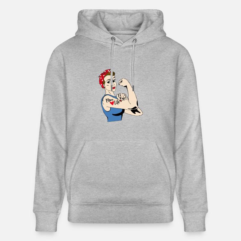 La vie de maman - Sweat à capuche bio CRUISER Stanley/Stella Unisexe - gris chiné