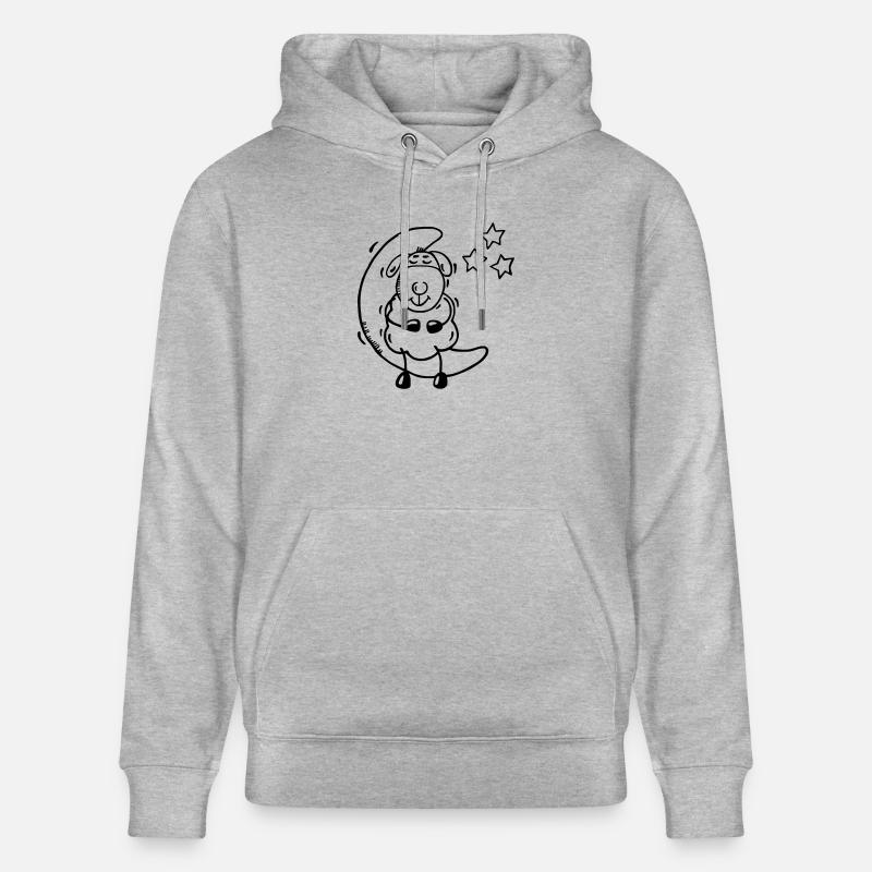 Lune moutons v1 - Sweat à capuche bio CRUISER Stanley/Stella Unisexe - gris chiné