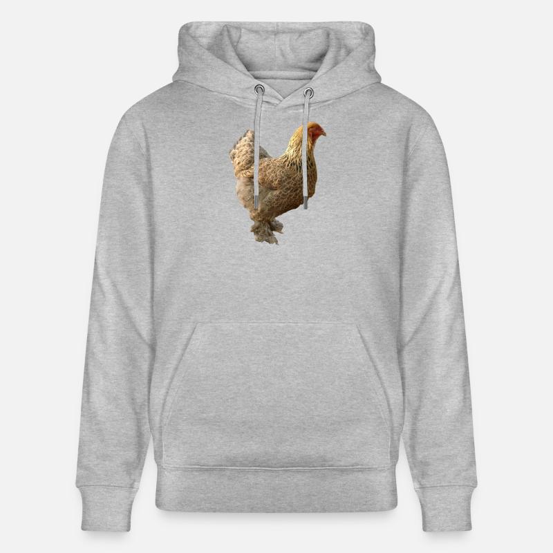 Kurczak - Ekologiczna bluza z kapturem typu unisex Stanley/Stella CRUISER  - szary melanż