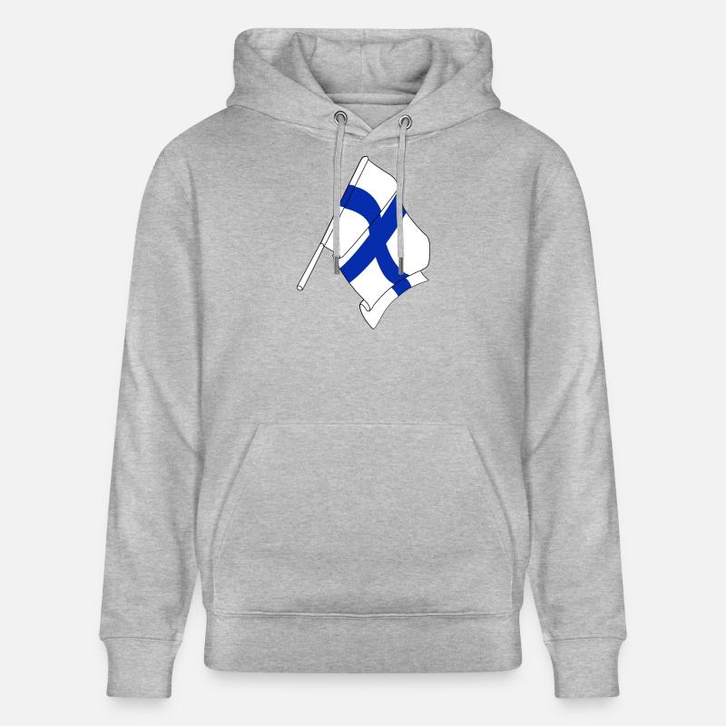 Drapeau de la Finlande - Sweat à capuche bio CRUISER Stanley/Stella Unisexe - gris chiné