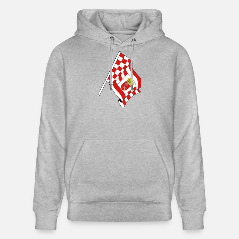 Drapeau de Brême - Sweat à capuche bio CRUISER Stanley/Stella Unisexe - gris chiné