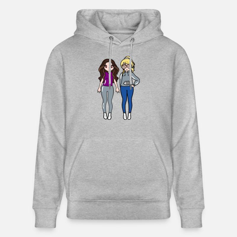2 filles, chemisier violet - Sweat à capuche bio CRUISER Stanley/Stella Unisexe - gris chiné