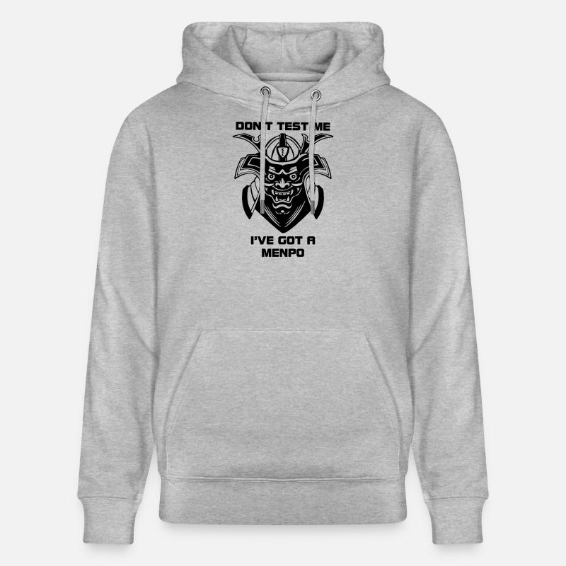 Menpo Mask – Ne me testez pas - Sweat à capuche bio CRUISER Stanley/Stella Unisexe - gris chiné