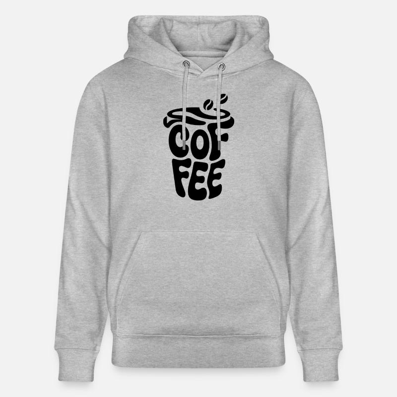 Coffee - Cool Café Logo - Sweat à capuche bio CRUISER Stanley/Stella Unisexe - gris chiné