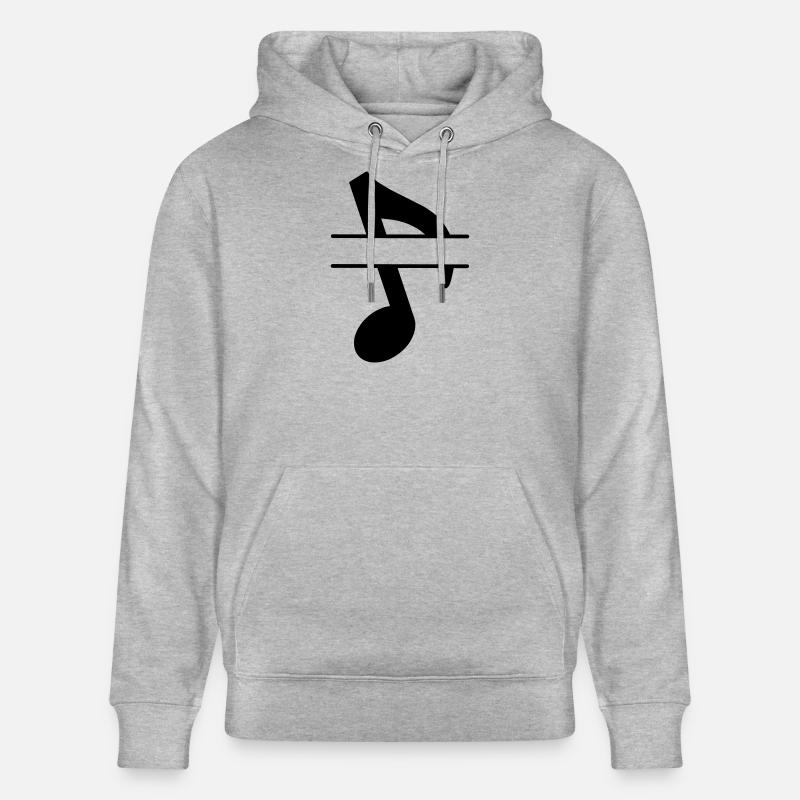 Bannière de texte note de musique - Sweat à capuche bio CRUISER Stanley/Stella Unisexe - gris chiné