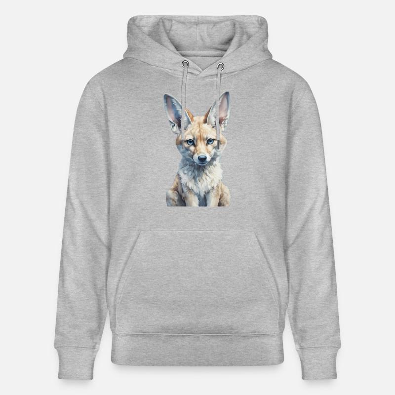 Fennec Renard - Sweat à capuche bio CRUISER Stanley/Stella Unisexe - gris chiné