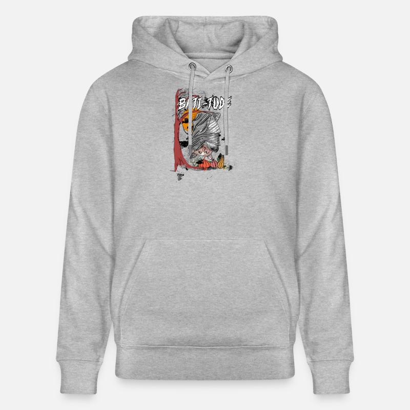 Batt-itude - Stanley/Stella Unisex Bio-Hoodie CRUISER  - Grau meliert