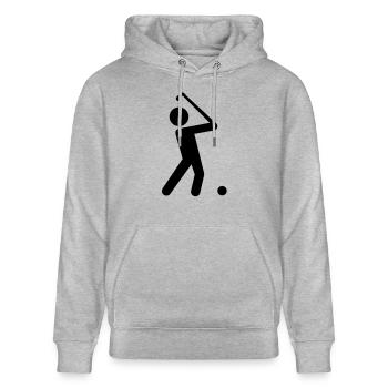golfer - Stanley/Stella CRUISER Unisex Organic Hoodie - heather grey - Front - Alina (178cm) & Michal (187cm)