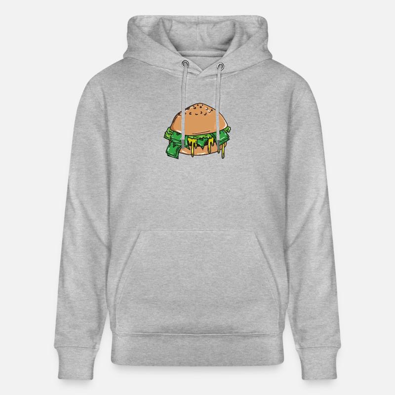 Burger d'argent Burger d'argent - Sweat à capuche bio CRUISER Stanley/Stella Unisexe - gris chiné