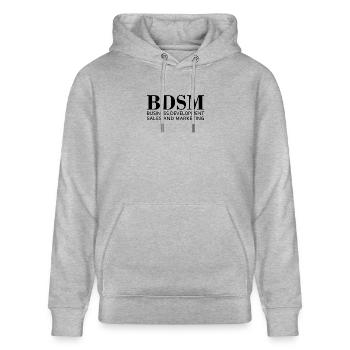 BDSM BUSINESS DEVELOPMENT SALES AND MARKETING - Stanley/Stella CRUISER Unisex Organic Hoodie - heather grey - Front - Alina (178cm) & Michal (187cm)