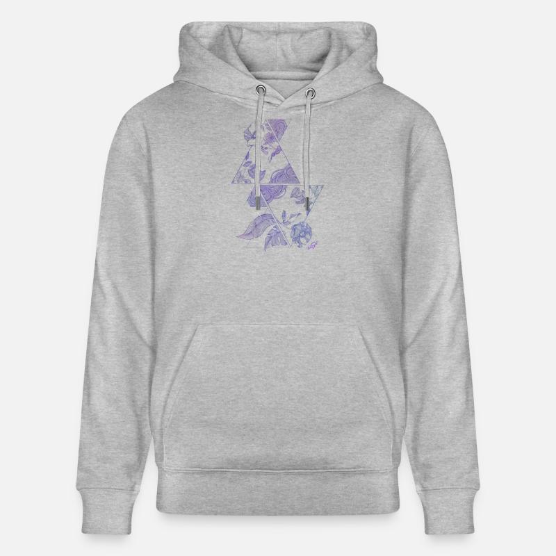 fleurs de triangles - Sweat à capuche bio CRUISER Stanley/Stella Unisexe - gris chiné