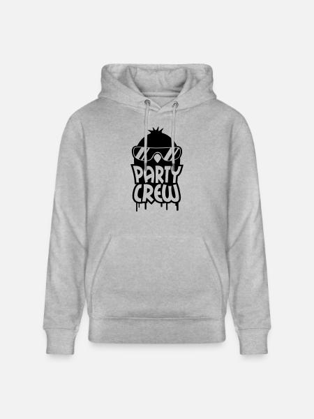 Cool Party Crew Penguin - Stanley/Stella CRUISER Unisex Organic Hoodie - heather grey