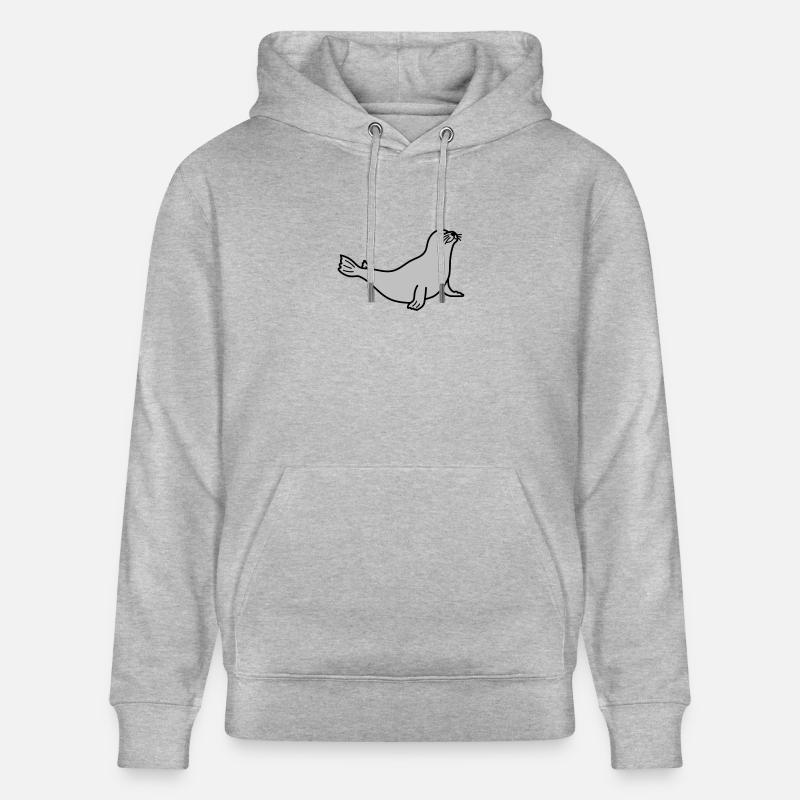 Conception de phoque marin - Sweat à capuche bio CRUISER Stanley/Stella Unisexe - gris chiné