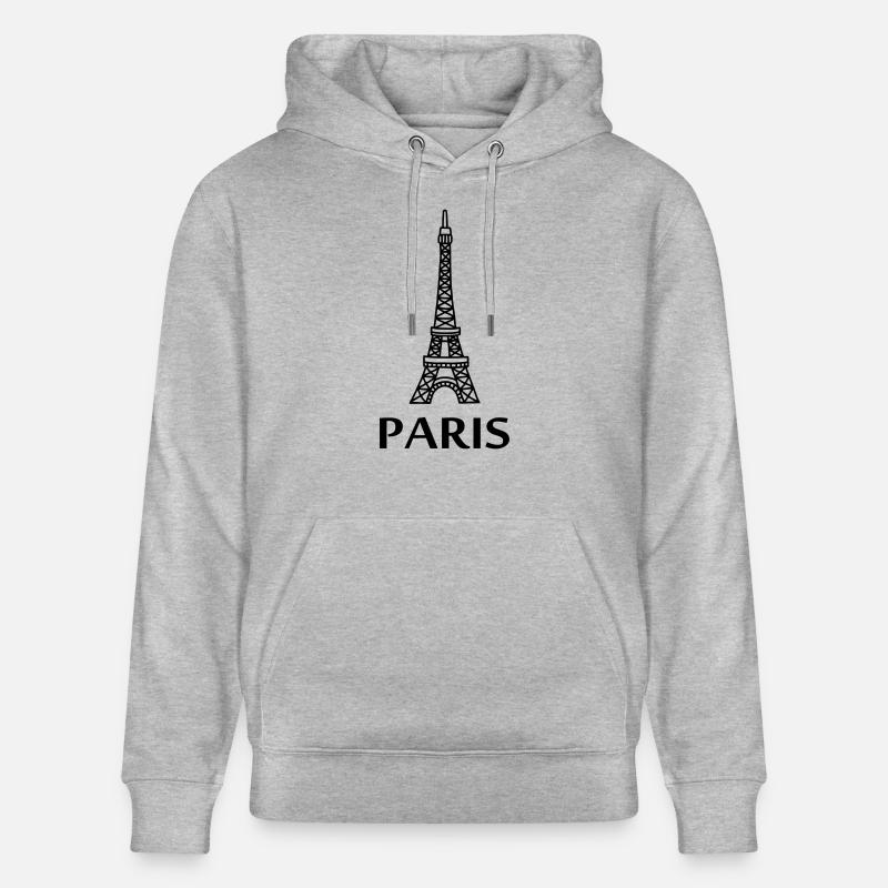 Paris - Tour Eiffel - Sweat à capuche bio CRUISER Stanley/Stella Unisexe - gris chiné