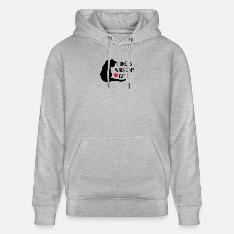 Chat - Sweat à capuche bio CRUISER Stanley/Stella Unisexe - gris chiné
