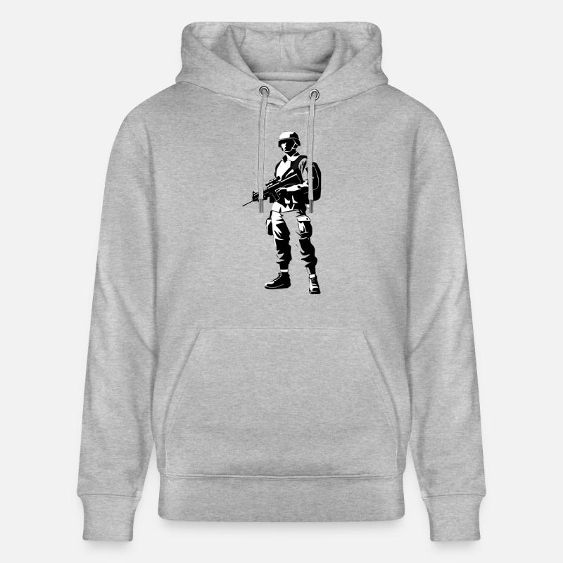 Soldat - Conception de l’Armée - Sweat à capuche bio CRUISER Stanley/Stella Unisexe - gris chiné