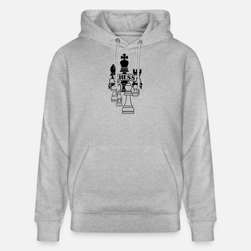 Logo des échecs - Sweat à capuche bio CRUISER Stanley/Stella Unisexe - gris chiné