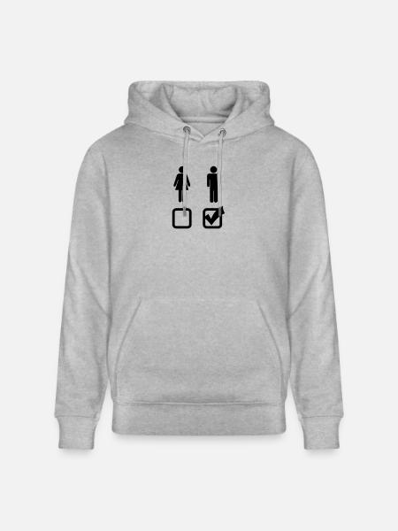 Männlich - Stanley/Stella Unisex Bio-Hoodie CRUISER  - Grau meliert