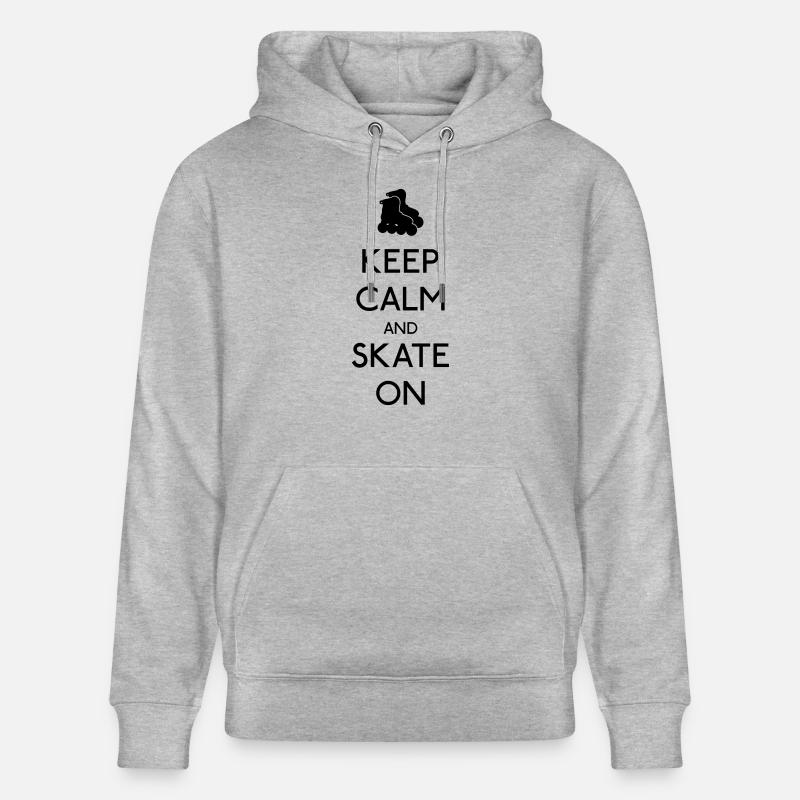 Keep Calm skate on - Stanley/Stella Unisex Bio-Hoodie CRUISER - Grau meliert