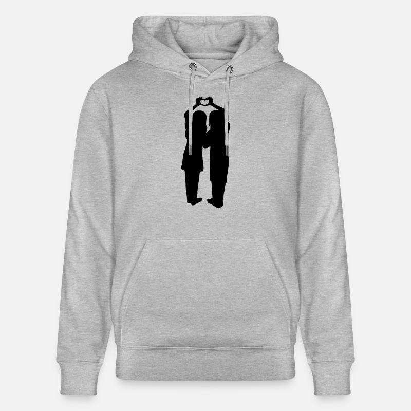 Silhouette Handherz Copines - Sweat à capuche bio CRUISER Stanley/Stella Unisexe - gris chiné