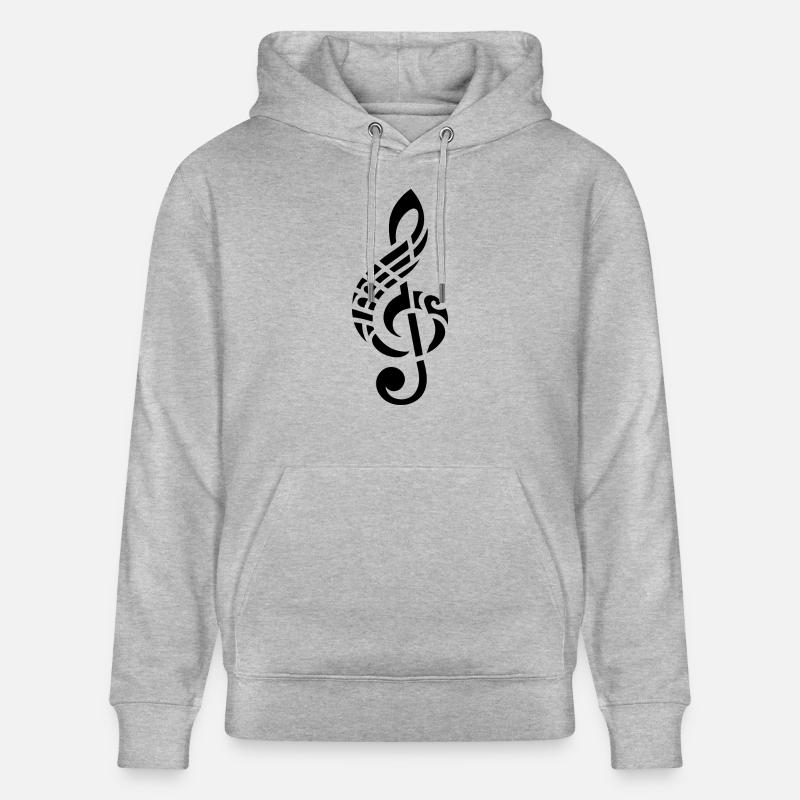 Élégant Tattoo Style Clef - Sweat à capuche bio CRUISER Stanley/Stella Unisexe - gris chiné