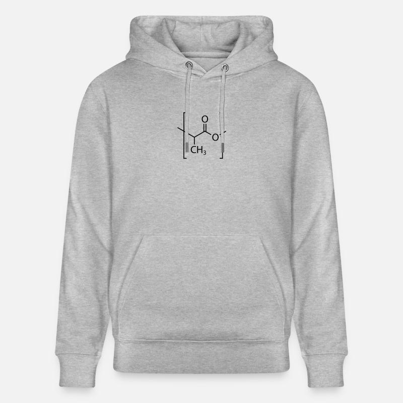 Molécule d'acide polylactique (PLA). - Sweat à capuche bio CRUISER Stanley/Stella Unisexe - gris chiné