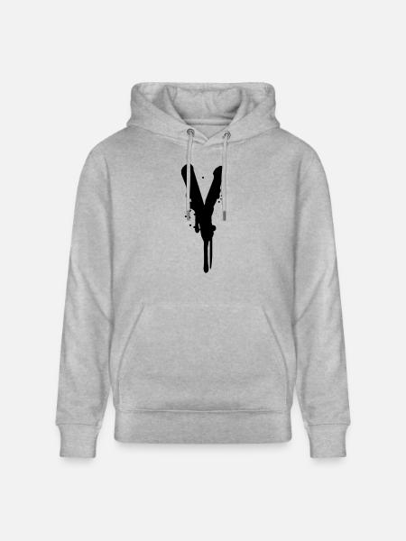 Graffiti V scende Farbklex spray - Felpa con cappuccio ecologica unisex CRUISER di Stanley/Stella - grigio melange