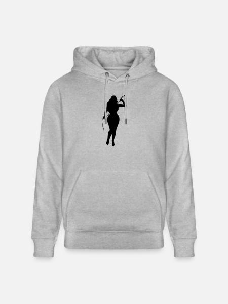 curvy domina silhouette - Stanley/Stella Unisex Bio-Hoodie CRUISER  - Grau meliert