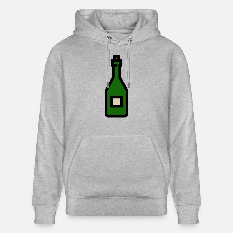 Bouteille de vin, bouteille de - Sweat à capuche bio CRUISER Stanley/Stella Unisexe - gris chiné