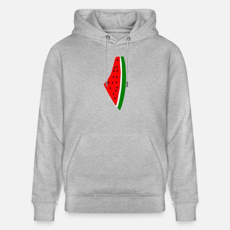 Melon pastèque - Sweat à capuche bio CRUISER Stanley/Stella Unisexe - gris chiné