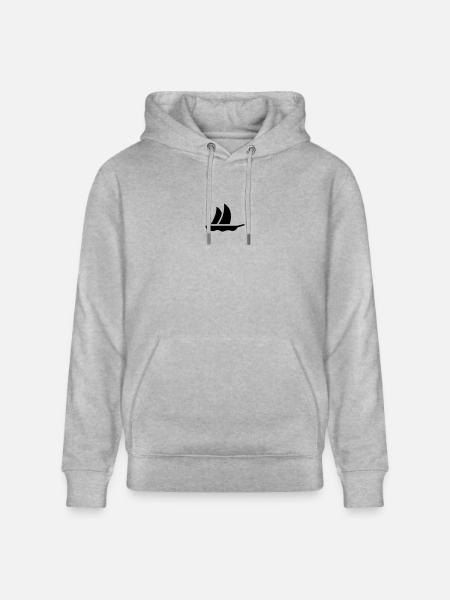 Segelboot (1c) - Stanley/Stella CRUISER Unisex Organic Hoodie - heather grey