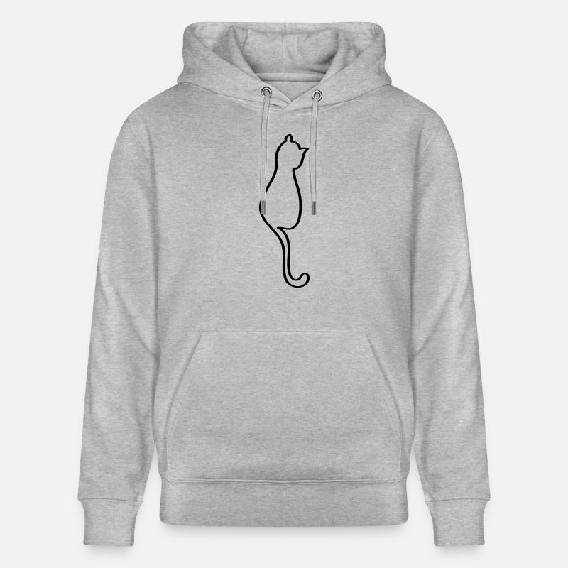 Chat - Sweat à capuche bio CRUISER Stanley/Stella Unisexe - gris chiné